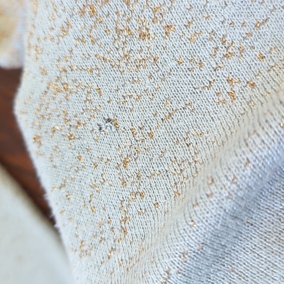 ANTHRO I Light Blue & Ombre Metallic Knit Details Cardigan Sweater by NUMPH, XS - Picture 11 of 14